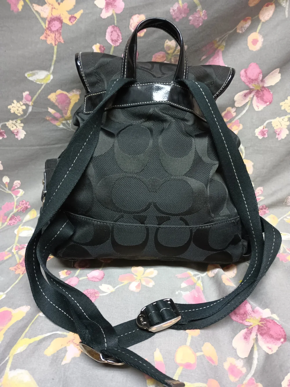🎀 COACH KYRA DAISY SIGNATURE NYLON BACKPACK ONLY 🎀
